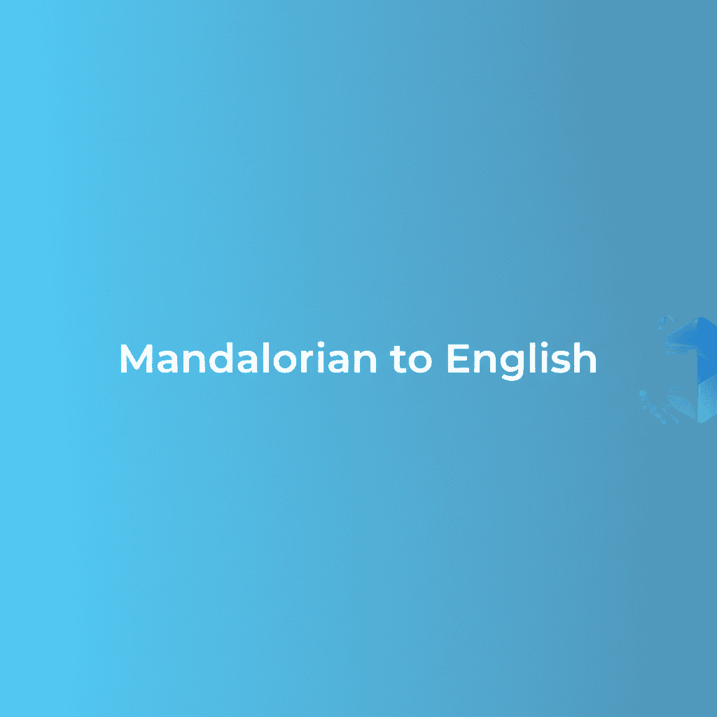 Mandalorian to English