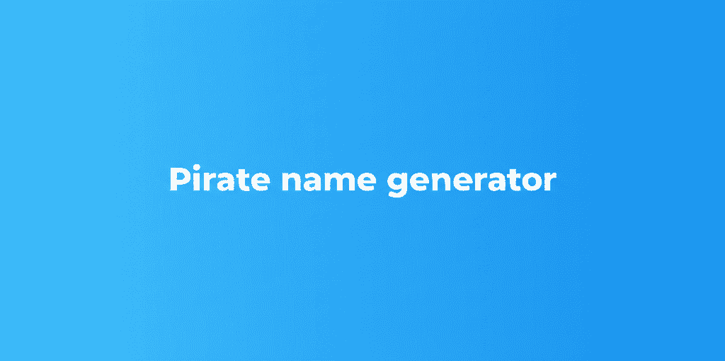 Pirate Name Generator Image