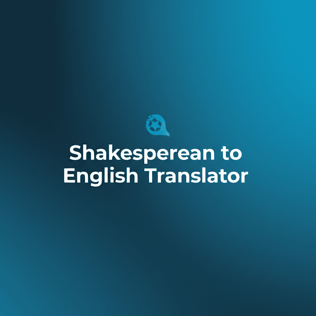 Shakespearean to English Translator